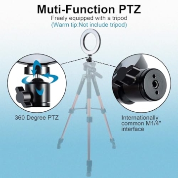 Compact LED Ring Light with Tripod for Makeup & Video