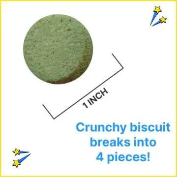 Chippin Vegan Spirulina Healthy Dog Biscuit | Sustainable, Hypoallergenic & Human-Grade Protein | Training Treat | Natural, Veggie Rich & Made in USA