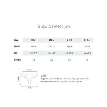 DEANGELMON Seamless Thongs for Women No Show Thong Underwear Women Comfortable Multiple Pack（6P8,M）