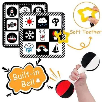 Montessori Sensory Toy Set for Newborns - 4 Interactive Pieces