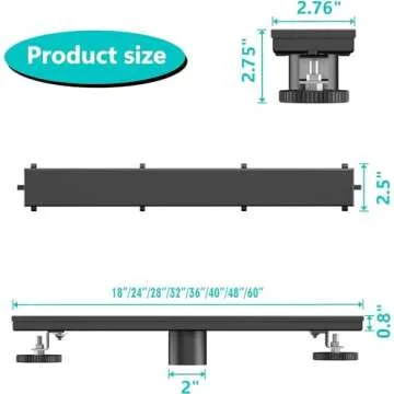 Neodrain Matte Black Linear Shower Drain with Custom Grate