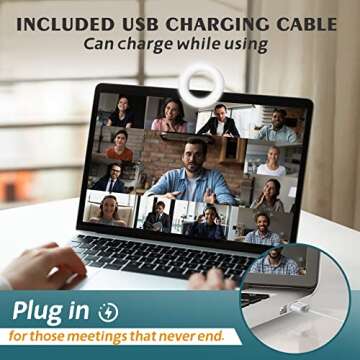 Rawuze Rechargeable Clip-on Selfie Ring Light - Perfect Lighting