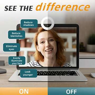 Rawuze Rechargeable Clip-on Selfie Ring Light - Perfect Lighting