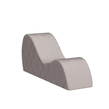 BEDIA Curved Chaise Lounge Chair for Yoga, Stretching, Relaxation and More, Beige