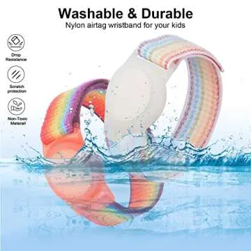 2 Pack Kids Wristband for AirTag - Adjustable GPS Tracker Holder