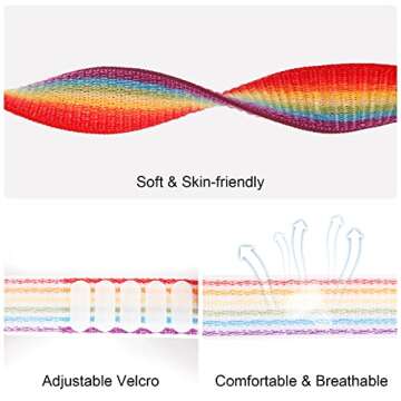 2 Pack Kids Wristband for AirTag, Nylon Watch Band GPS Tracker Holder Protective Case Compatible with Apple Air Tag, Adjustable Anti-lost Bracelet for Toddler Baby Children Elders