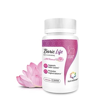 NutraBlast Boric Acid Vaginal Suppositories - 100% Pure Made in USA - Boric Life Intimate Health Sup...