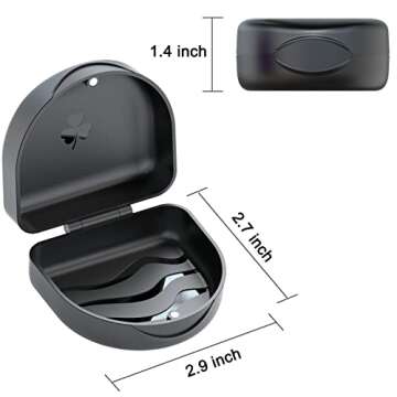 Orthodontic Mouthguard Case Dental Retainer Case-Black
