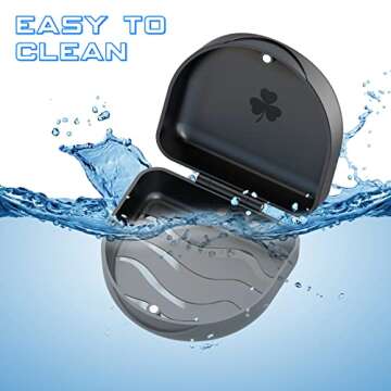 Orthodontic Mouthguard Case Dental Retainer Case-Black