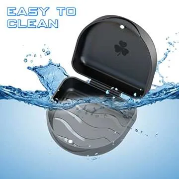 Orthodontic Mouthguard Case Dental Retainer Case-Black
