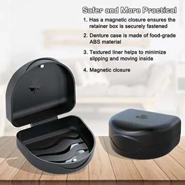 Orthodontic Mouthguard Case Dental Retainer Case-Black