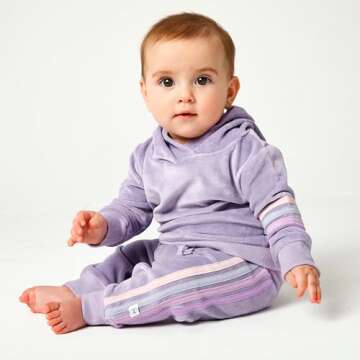 HonestBaby Organic Cotton Velour Hoodie & Jogger Set