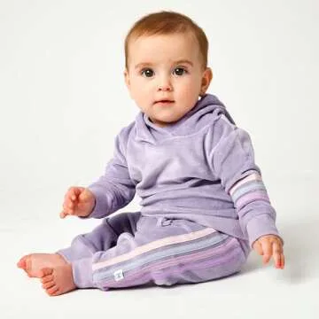 HonestBaby Organic Cotton Velour Hoodie & Jogger Set