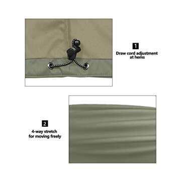 Little Donkey Andy Men's Lightweight Softshell Vest, Windproof Sleeveless Jacket for Travel Hiking Running Golf Sage XXXL