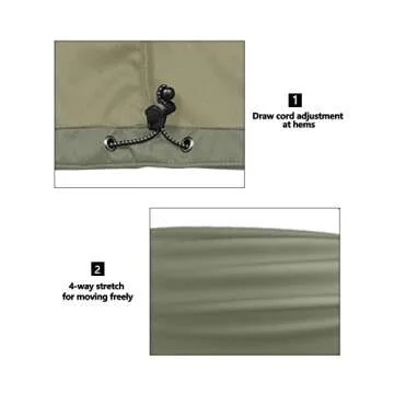 Little Donkey Andy Men's Lightweight Softshell Vest, Windproof Sleeveless Jacket for Travel Hiking Running Golf Sage XXXL