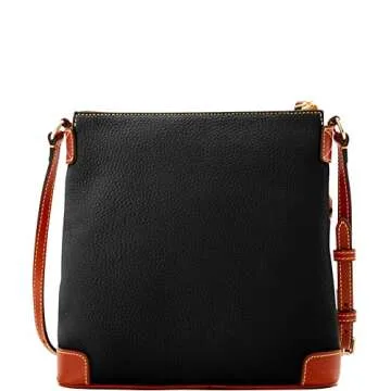 Dooney & Bourke Women's Crossbody in Pebble Grain Leather, Large Handbag with Adjustable Shoulder Strap, Black