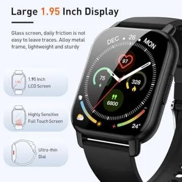 Cillso Smart Watch, 1.95" Fitness Tracker with Bluetooth Calls & Health Monitoring