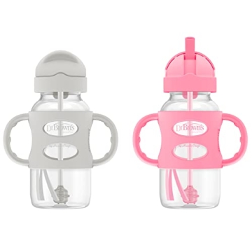 Dr. Brown's Milestones Wide-Neck Sippy Straw Bottle - 2 Pack