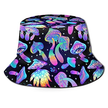 Packable Summer Mushroom Bucket Hat for Beach Fun