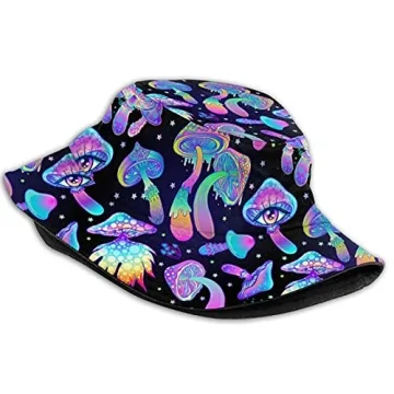 Packable Summer Mushroom Bucket Hat for Beach Fun