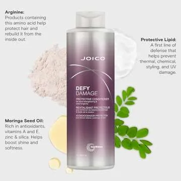 Joico Defy Damage Protective Conditioner | For Color-Treated Hair | Strengthen Bonds & Preserve Hair Color | With Moringa Seed Oil & Arginine | 33.8 Fl Oz