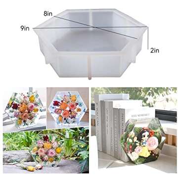 Happy Resin Large Hexagon Silicone Molds for Creative Projects
