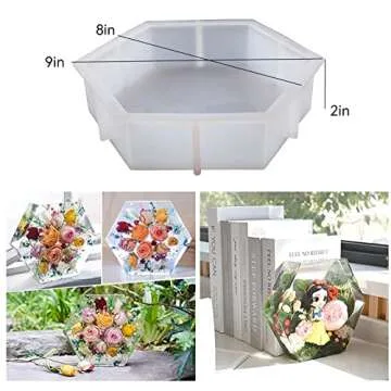 Happy Resin Large Hexagon Silicone Molds for Creative Projects
