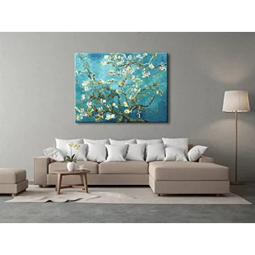 Wieco Art Almond Blossom Canvas for Office Home Decor