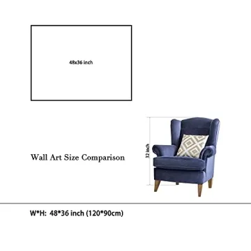 Wieco Art Almond Blossom Canvas for Office Home Decor