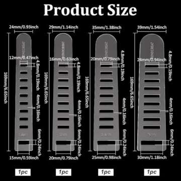 BENECREAT Acrylic Weaving Needles, 1.5/2/ 2.5/ 3cm Clear Knitting Board Fabric Strip Weaving Tools for Fabric Pattern Knitting Arts & Crafts Making