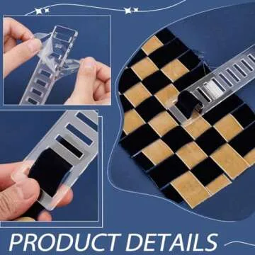 BENECREAT Acrylic Weaving Needles, 1.5/2/ 2.5/ 3cm Clear Knitting Board Fabric Strip Weaving Tools for Fabric Pattern Knitting Arts & Crafts Making