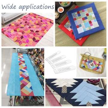 BENECREAT Acrylic Weaving Needles, 1.5/2/ 2.5/ 3cm Clear Knitting Board Fabric Strip Weaving Tools for Fabric Pattern Knitting Arts & Crafts Making