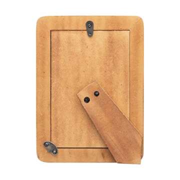 Creative Co-Op Hand-Carved Horn Brass Border, Black & Natural (Holds 4" x 6" Photo) Frame