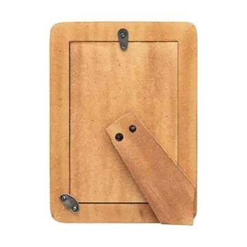 Creative Co-Op Hand-Carved Horn Brass Border, Black & Natural (Holds 4" x 6" Photo) Frame