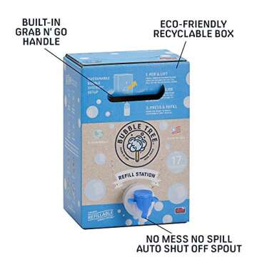 Sustainable BUBBLE TREE Original REFILLABLE Bubble Solution System™ Made in The USA (2 Liter)