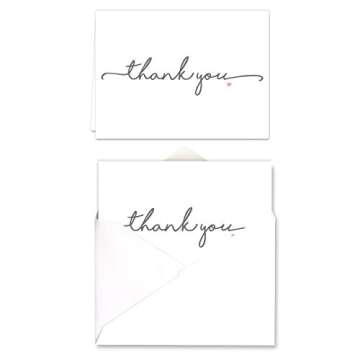 Thanks From The Heart Thank You Note Card Pack / 36 Thanks Greeting Cards With White Envelopes / 3 1...