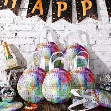 Shihanee 24 Pcs Disco Party Favor Bags Disco Dance Themed Birthday Party Goody Candy Bags Non Woven ...