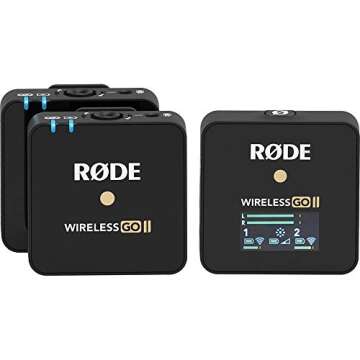 Rode Wireless GO II 2-Person Compact Wireless Mic System/Recorder Bundle with 2X Omnidirectional Lavalier Microphone