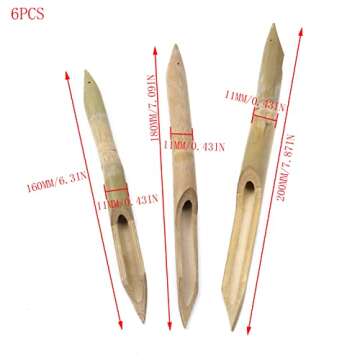 Mewutal 6 Pcs Hard Wood Reed Pens Ceramic Painting Pen Wooden Hole Puncher Double Head Pottery Shaping Carving Tools for Clay Sculpture Crafts DIY (3 Size)