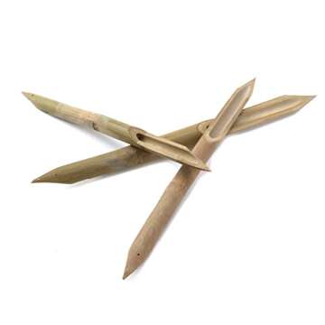 Mewutal 6 Pcs Hard Wood Reed Pens Ceramic Painting Pen Wooden Hole Puncher Double Head Pottery Shaping Carving Tools for Clay Sculpture Crafts DIY (3 Size)