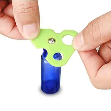 Olilia Glass Roll on Bottles with Metal Roller Balls - Essential Oils Key included 12 Pack of 10ml(1/3oz) (Mixed Color - Black Lids)