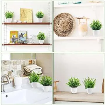 Der Rose 4 Pack Fake Plants for Home and Office Decor