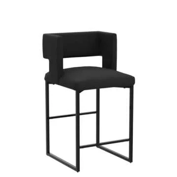 Caleb Collection Modern Velvet Counter Height Stools