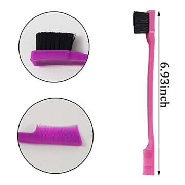 YOOHUA 24PCS Hair Edge Brush, Double Sided Edge Control Hair Comb Eyebrow Brush Smooth Comb Grooming...