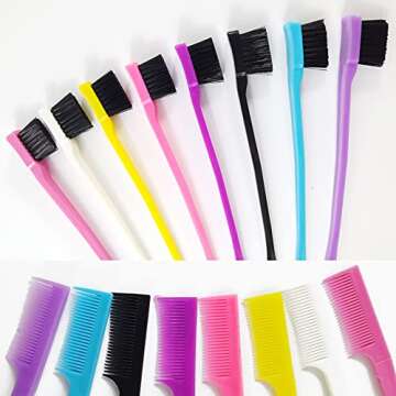 YOOHUA 24PCS Hair Edge Brush, Dual-Sided Grooming Tool