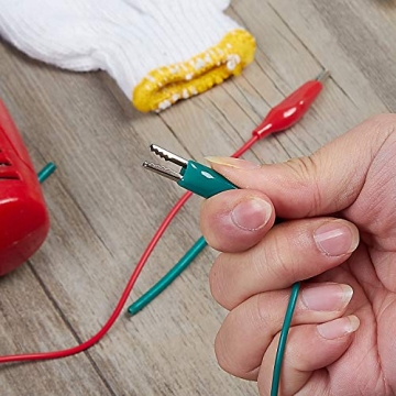 WGGE WG-026 10 Pieces and 5 Colors Test Lead Set & Alligator Clips,20.5 inches / 22 AWG Copper Wire. The Clips soldered and Stamping to The Wires. (1 Pack)