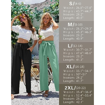 TARSE Women’s High Waisted Dress Pants | Flowy Palazzo Trousers