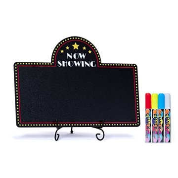 Movie Night Decorations Chalkboard Kit for Parties - Easy Setup