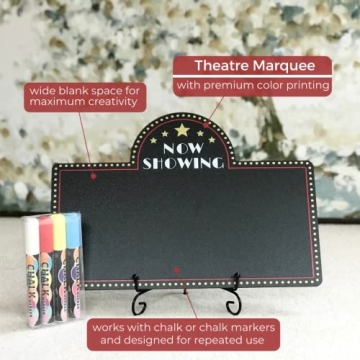 Movie Night Chalkboard Kit for Themed Parties