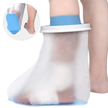 DNEOUXI Waterproof Foot Cover for Shower Adult, Foot Cast Covers with Non-Slip Padding Bottom, Water...